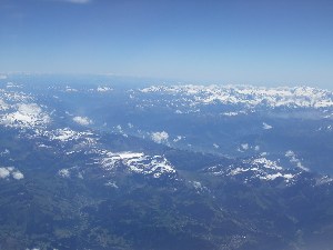 Schitterend uitzicht op de Alpen